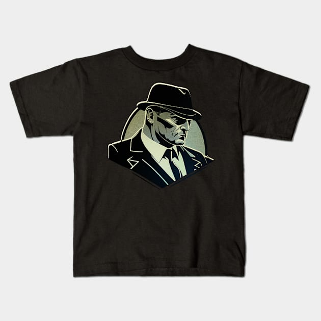 40s Mafia Boss Kids T-Shirt by Embrace Masculinity